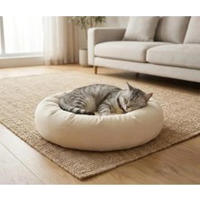 Petzen Bio Sand Simit Kedi Köpek Yatağı 50 cm Bej