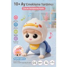 Bbsky Müzikli ve Hareketli Bebek Emekleme Arkadaşı Ördek - Eğitici Yürüyen Interaktif Hediye Oyuncak, 10+ Ay