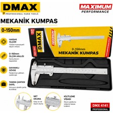 Dmax Mekanik Kumpas Uv Baskılı Hassas Ölçüm Paslanmaz Çelik Gövde Dayanıklı Uzun Ömürlü 0-150 mm Dmx 4141