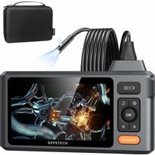 Depstech 1080P Çift Lensli Endoskop Kamera,  5 Inc Ekran - 1.5m Kablo - 7.9mm