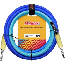 Kirlin Kırlın IWJ-221GM Grb 3m Premıum Enstrüman Kablosu Gradıent Blue