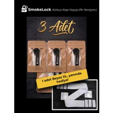Smokelock 3 Adet Kolsuz Balkon Kapıları için Çözüm Seti  - 3 adet İlk Versiyon - (Yeni XL Versiyon hediye) - Hızlı ve Kolay Uygulama
