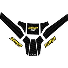 Aras Reklam ve Moto Aksesuar Kanuni Seha 150 2022-2024 Uyumlu Tank Pad