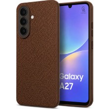 Coolacs Samsung Galaxy A27 Uyumlu Deri Dokulu Yumuşak Silikon Telefon Kılıfı Kapak