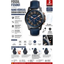 onlinekordon Fossil FS5061 Uyumlu Nano Hidrojel Ekran Koruyucu 2 Adet Güçlendirilmiş Darbe Emici Tpu Film