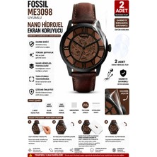 onlinekordon Fossil ME3098 Uyumlu Nano Hidrojel Ekran Koruyucu 2 Adet Güçlendirilmiş Darbe Emici Tpu Film