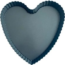 Depposite Altı Çıkan Kalp Tart Kalıbı | Çıkarılabilir Taban 25XX26X3.5 cm