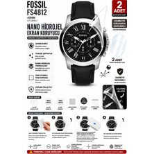 onlinekordon Fossil FS4812 Uyumlu Nano Hidrojel Ekran Koruyucu 2 Adet Güçlendirilmiş Darbe Emici Tpu Film