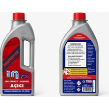 2 adet Destroyer 1000 ml Destroyer Lavabo Açıcı Sıvı Güçlü Formül ile Tıkanıklıkları Hızla Açar