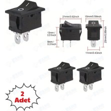 FANO(2ADET)GEÇMELI Rocker Anahtar, Basmalı Düğmeli Anahtar, Güç Açma/kapama Spst 2 Pinli Ac 250V 6A 125V 10A