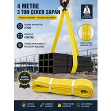 Muhtelif 4 Metre 3 Ton Çeker   Sapan Halat Zekioğlu Group Flat Webbing Sling Gözlü Polyester Sapan 3000KG Taşıma Kapasiteli  4 Metre Kaldırma Sapanı