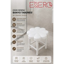 Esero Papatya Banyo Taburesi – Kaymaz Ayaklı, Dayanıklı Plastik, Çok Amaçlı Ev Taburesi