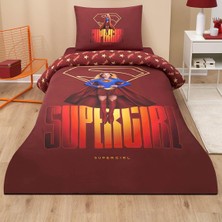 Özdilek Tek Kişilik Ranforce Nevresim Takımı Supergirl Bordo