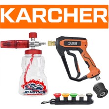 Jo Moyner Astrofoam Karcher K Uyumlu Köpük Aparatı Foam Lance Köpük Yapıcı Tabancalı Full Set 1000ML Kısa Tetik Seti 5'li Nozzle ve Adaptörlü Foam Cannon