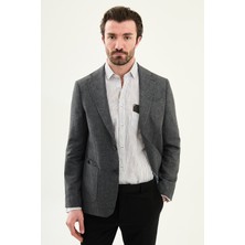 MCR Kırçıllı Slim Fit Geniş Mono Yaka Torba Cep Erkek Ceket
