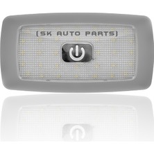 SKAUTO 12 Volt 34 Ledli Dokunmatik Tavan Lambası Beyaz Renk Sanel