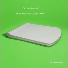 Elone Banyo Kale Basics Uyumlu Duroplast Klozet Kapağı Beyaz Renk Yavaş Kapanan