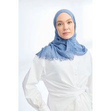 Armanda Organic Touch Viskoz Şal- 3601-177 Kot Mavi