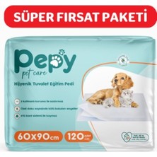 Pepy Kaydırmaz Hijyenik Tuvalet Eğitim Pedi, 60X90 Cm, 120 Adet
