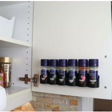 Sepetzone 3D Baskı Dolap Içi Baharatlık - 6'lı Baharat Şişe Tutucu - Mutfak Organizer