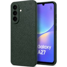 Coolacs Samsung Galaxy A27 Uyumlu Deri Dokulu Yumuşak Silikon Telefon Kılıfı Kapak