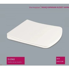Elone Banyo Elone Kale Vitrifiye Basics Uyumlu Thermoplast Slim Klozet Kapağı Yavaş Kapanır Özellikli Dayanıklı Malzeme
