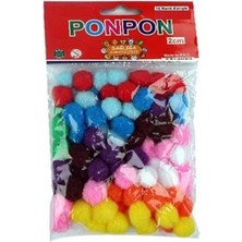 Rubenis Ponpon 2 cm 10 Renk Karışık 70 Li Paket