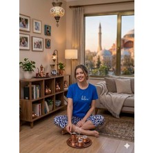 Asel Tekstil Kadın Kısa Kol Kapri Yumuşak Tuşeli Likralı Penye Pijama Takım