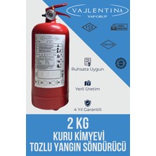 Vallentina 2 kg Yangın Söndürme Cihazı Tse-Hyb/ce Belgeli 4 Yıl Garantili(Tüvtürk Onaylı)