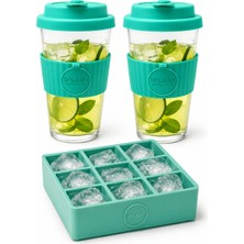Splash 2+1 Adet Kokteyl Sunum Bardağı Soğuk Içecek Bardağı Ice Latte Bardağı Soğuk Kahve Bardağı + Silikon Buz Kabi
