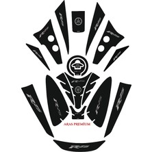 Aras Reklam ve Moto Aksesuar Yamaha R25 2019-2024 Uyumlu Tank Pad Seti