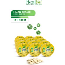 Healbe Şekersiz Şekerleme | 12 Adet, Limon Aromalı, Vitamin ve Mineral Destekli