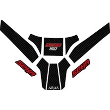Aras Reklam ve Moto Aksesuar Kanuni Seha 150 2022-2024 Uyumlu Tank Pad