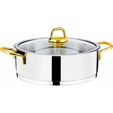 Remetta Anna Gold Basık Tencere 28CM 5,5 Lt