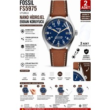 onlinekordon Fossil FS5975 Uyumlu Nano Hidrojel Ekran Koruyucu 2 Adet Güçlendirilmiş Darbe Emici Tpu Film