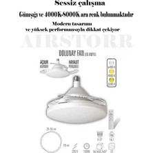 Aybartec Invisible + Vantilatör Modern Tavan Armatürü Sessiz Çalışma Uzaktan Kumandalı Tavan Tipi Vantilatör