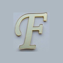 BenimMarifetlerim F Harfi Altın Aynalı Pleksi 4 cm