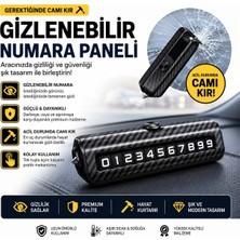 Exonix Gizlenebilir Araç Park Telefon Numaratörü | Cam Kırma Uçlu | Tek Tuşla Açılır Kapanır | Geçici Park Telefon Numaralığı