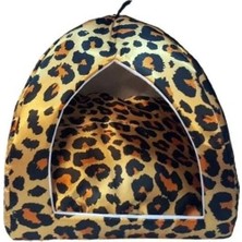 Petzen Bio Sand Biosand Leopar Desenli Eskimo Kedi Köpek Yatağı Leopar