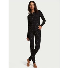 Victoria's Secret Henley Termal Uzun Pijama Takımı