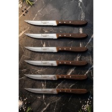 Hand Craft Serisi Setak Et Bıçağı 6 Lı Mutfak Bıçak Restoran Et Steak Bıçak (MTF-058)