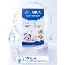 Aqua Med 10LU Filtreli Burun Nazal Aspiratör Ucu Bebek Çocuk Aspiratör Yedek Ucu Tüm Markalar Uyumlu Burun Yıkama Temizleme Aparatı Kullan At