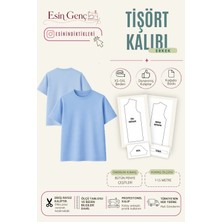 Esin'in Diktikleri Erkek Tişört Kalıbı | XS-5XL Beden | Kağıt Baskı | Profesyonel Dikiş Kalıbı