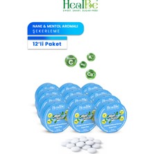 Healbe Şekersiz Şekerleme | 12 Adet, Nane & Mentol Aromalı, Sukralozlu Vitamin ve Mineral Destekli