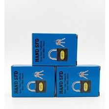 Hand Sfd 3 Anahtarlı 38MM Siyah Demir Asma Kilit