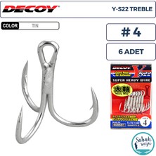 Decoy Y-S22 Standart Treble Üçlü Iğne Tın #4 (6 Adet)