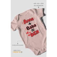 Morivo Kids Anne ve Babaya Özel Kısa Kollu Bebek Body %100 Pamuk