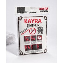 Kayra Çift Kanat Pencere Tül Sineklik 130X150 cm (±5 Cm) | Cırt Cırt Bantlı, Kesilebilir, Kolay Montajlı Pencere Sinekliği
