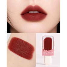 Hey.yue 02 Kore Makyaj Mat Dondurma Ruj | Yumuşak Mat Bitiş, Uzun Süre Kalıcı Lip Tint