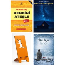 Tutku Yayınevi Zorluklara Karşı Kendini Ateşle - Cengiz Erşahin + Kuzey Işıklarının Şarkısı + Telefon Tutucu + Bir Kar Tanesi